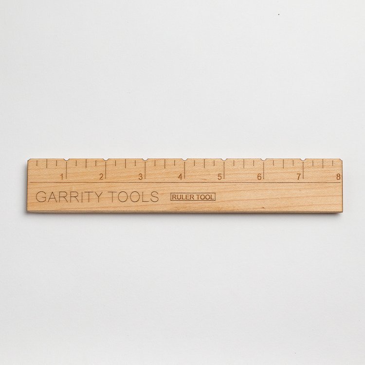 Garrity Wooden Ruler — HICKORY CLAY